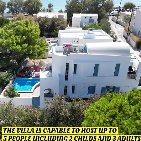 Located By The Sea One Beachfront Private Captain Lazaros Pool With Loft In 750sqm Spacious Private Plot-jacuzzi-sunrelax-furnished Terace-gazebo-private Parking,sleep 3 Adults And 2 Children, Just Steps From The Black Beach-seaview *