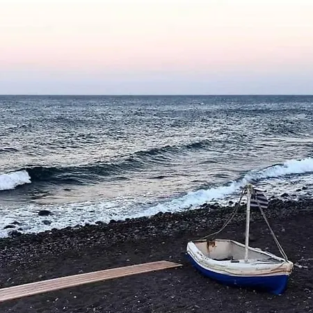 Located By The Sea One Beachfront Detach Private Captain Lazaros Pool With Loft In 750sqm Spacious Private Plot-jacuzzi-sunrelax-furnished Terace-gazebo-private Parking,sleep 3 Adults And 2 Children, Just Steps From The Black Beach-seaview Villa *