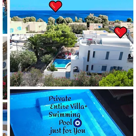 Located By The Sea One Beachfront Private Captain Lazaros Pool With Loft In 750sqm Spacious Private Plot-jacuzzi-sunrelax-furnished Terace-gazebo-private Parking,sleep 3 Adults And 2 Children, Just Steps From The Black Beach-seaview